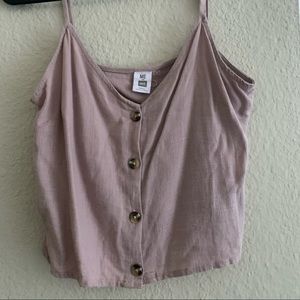 pacsun buttoned pink tank top aesthetic